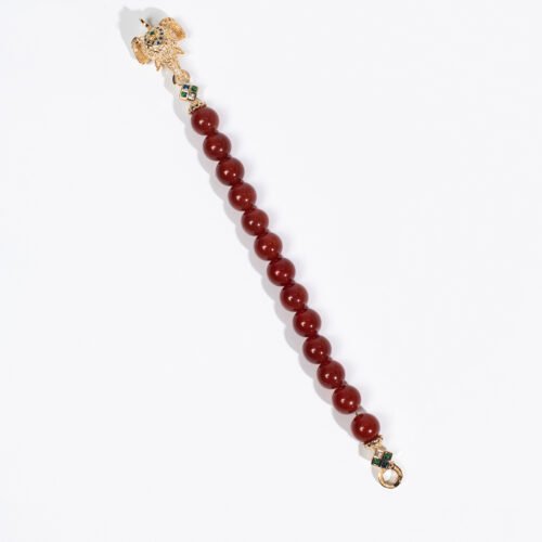 Green Agate Elephant Fortune Bracelet — Trendy Ethnic Beaded Friendship & Couple Gift Jewelry