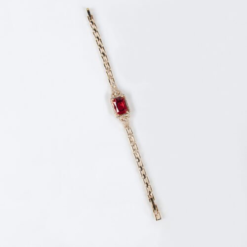 European & American Style Retro Ice‑Cut Square Zircon Bracelet — Elegant Geometric