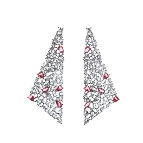 Fashion Geometric Triangle Zircon Earrings – Korean‑Style Unique Design