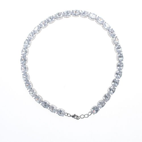 European & American Adjustable Full-Diamond Round Zircon Claw Chain Necklace — Luxury Hip-Hop