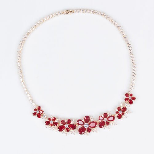 Zircon Four‑Piece Jewelry Set – High‑Grade Necklace, Earrings, Bracelet & Ring