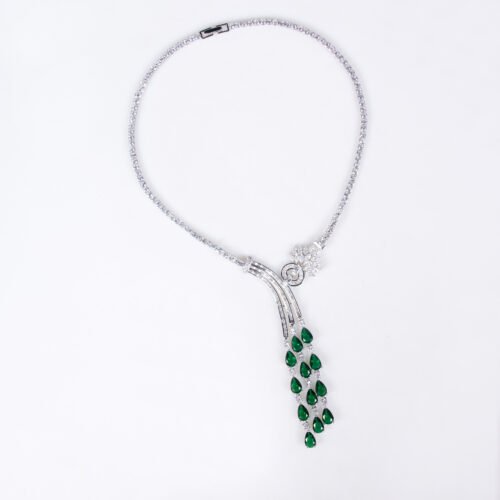 Simple Water-Drop Zircon Necklace & Earrings Set – Light-Luxury Versatile Jewelry