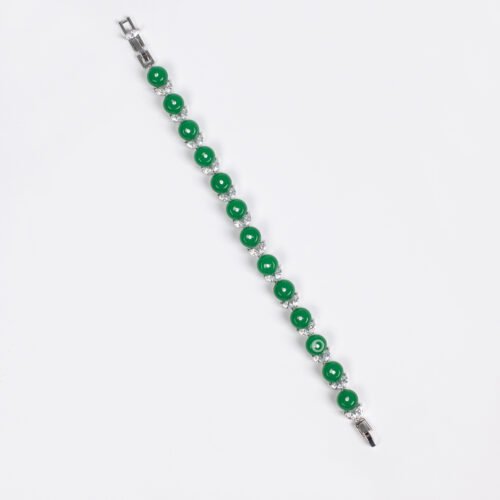 2025 Summer Imitation Jade Beaded Bracelet for Women – Light-Luxury Colorful Multi-Treasure