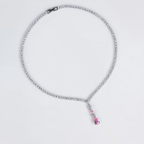 Simple Water Drop Zircon Necklace & Earrings Set – Light Luxury Geometric Jewelry