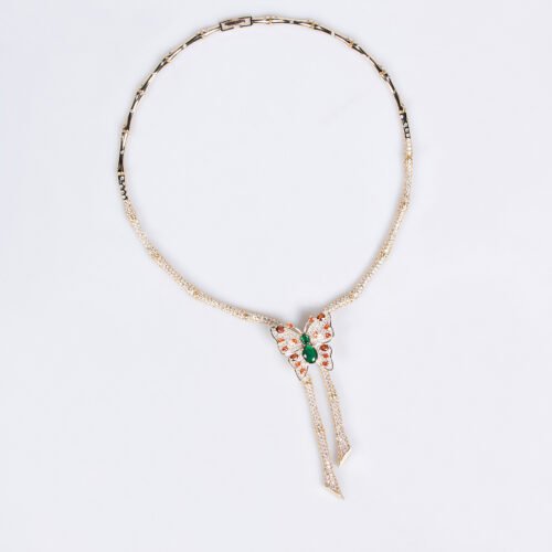 Style Butterfly Full Diamond Tassel Pendant Brooch – Elegant Two-Wear