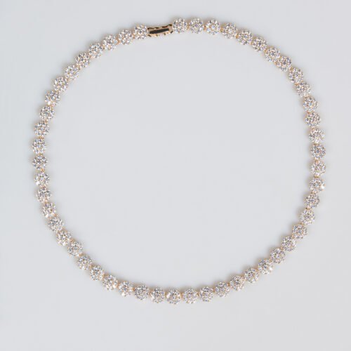 Trend-Forward Zircon Hip Hop Necklace & Vintage Earrings Set — European & American INS Style