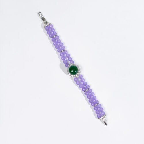 INS Style Niche Elegant Natural Amethyst Zircon Bracelet – Light Luxury High-End