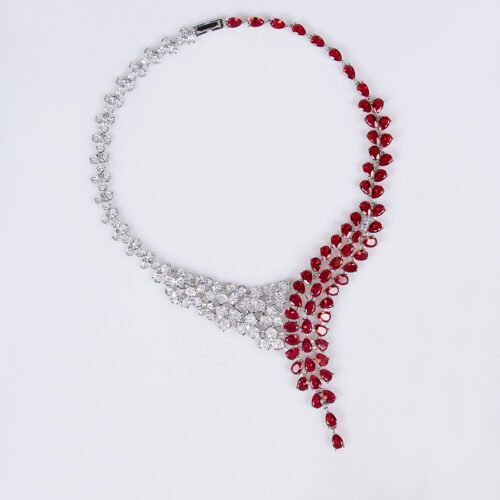 Elegant European & American Bride Wedding Zircon Necklace & Earrings Set — Sparkling Bridal