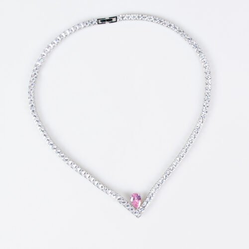 Elegant Simple All‑Match Bride Wedding Zircon Necklace & Earrings Set