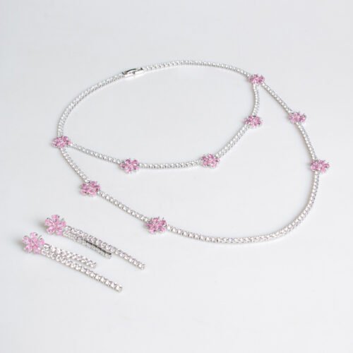 Multi‑Layer Zircon Necklace for Women – High‑End Floral Fresh Design