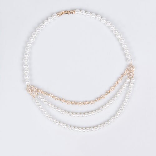 European Style Pearl Necklace & Earrings Set — Elegant Bridal Wedding