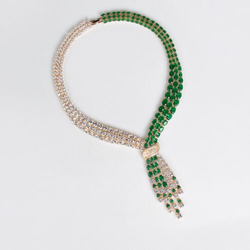 Elegant Bridal Tassel Zircon Necklace & Earrings Set – Wedding Jewelry