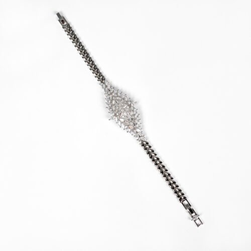 Cross‑Border Popular Inlaid Zircon Flower Buckle Bracelet for Women – Niche Internet‑Celebrity