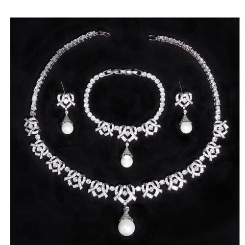 European High-End 3-Piece Necklace Set – Light-Luxury Jewelry