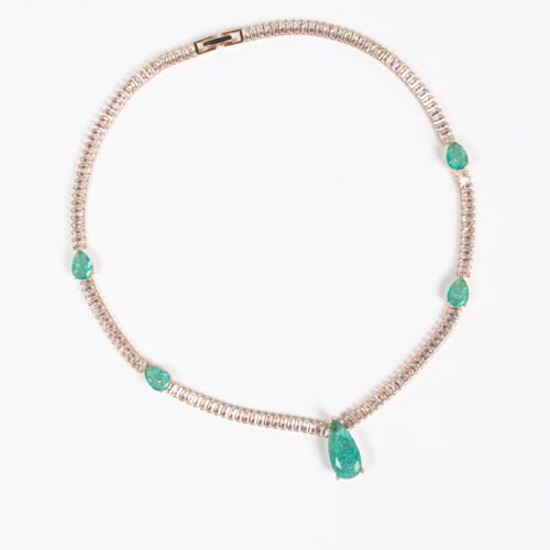 Luxury Zircon Teardrop Necklace & Earrings Set – Bridal & Wedding Jewelry