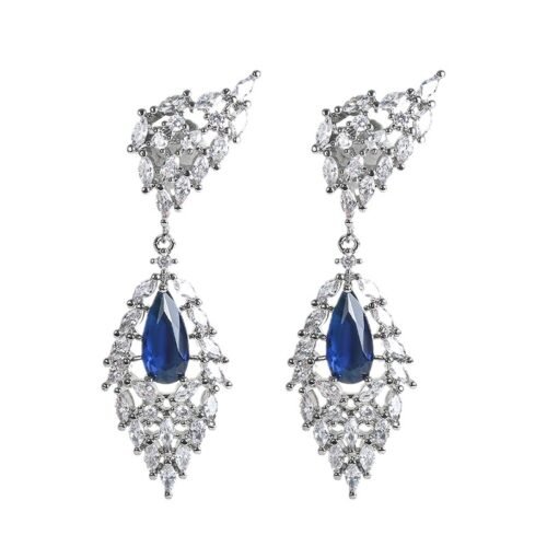 Water‑Drop Zircon Earrings for Women – Light Luxury Stylish & High‑End Trendy Jewelry