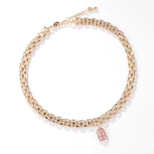 AliExpress New Sexy Square Zircon Adjustable Necklace with Sparkling Rhinestones - Wholesale