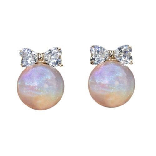 European & American Fashion Niche Shell Pearl Geometric Tassel Long Earrings