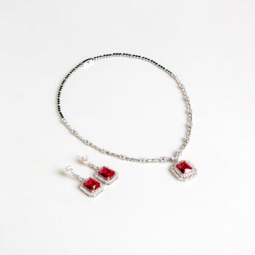 Fashion Tassel Square Necklace & Earrings Set — Luxury High‑End Wedding