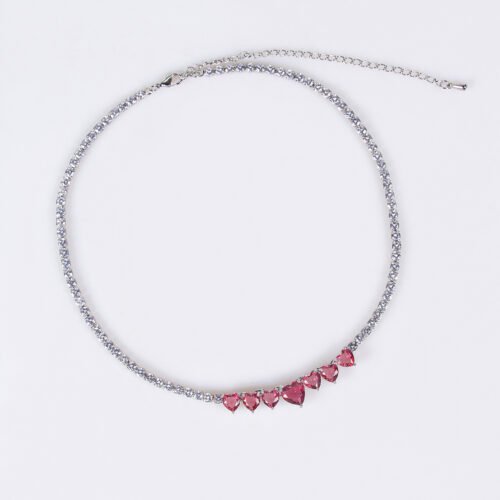 Exquisite Simple All‑Match Zircon Love Necklace & Earrings Set — Niché Design Clavicle Chain