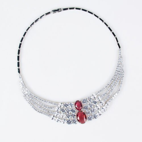 Luxury Zircon Bridal Necklace & Earrings Set – European & American High-End Jewelry