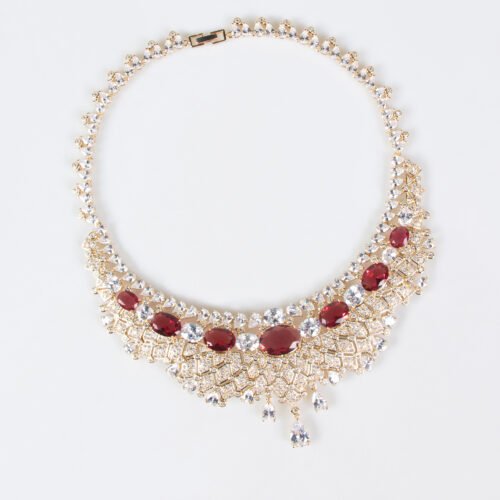 Luxury Zircon Necklace & Earrings Set – Fashion Dinner Jewelry