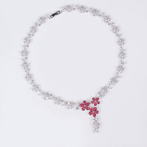 Korean‑Style Zircon Flower Earrings for Women – Zircon & Sterling Silver Needle Bridal