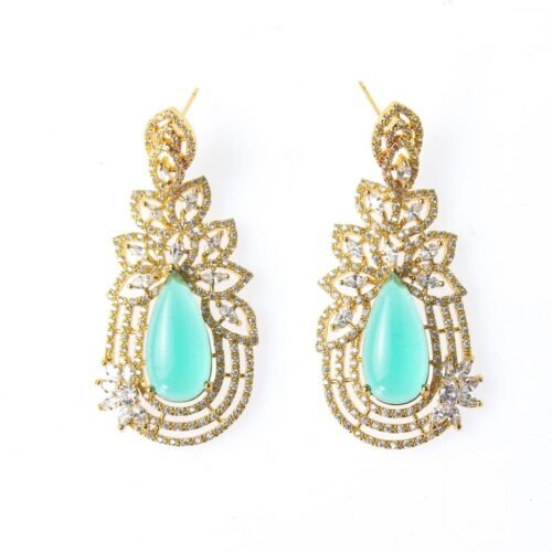 High‑End Zircon Tassel Earrings – Light Luxury Autumn & Winter Fashion Jewelry