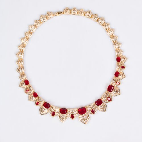 Elegant European & American Bridal Zircon Necklace & Earrings Set — High-End Fashion Jewelry