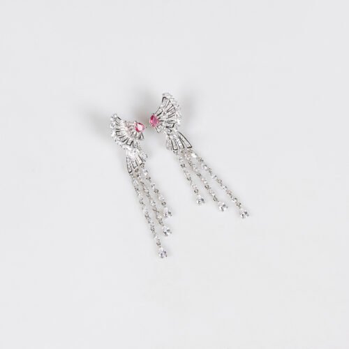 2025 Fashionable Long Tassel Zircon Earrings — Stylish Geometric Long Earrings for Commuter