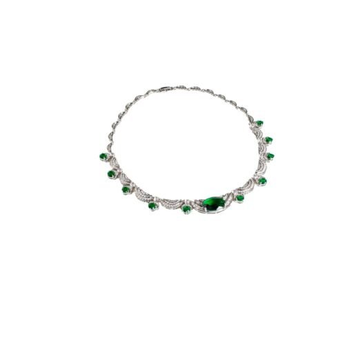 Simple Zircon Necklace & Earrings Set – High-End Versatile Jewelry