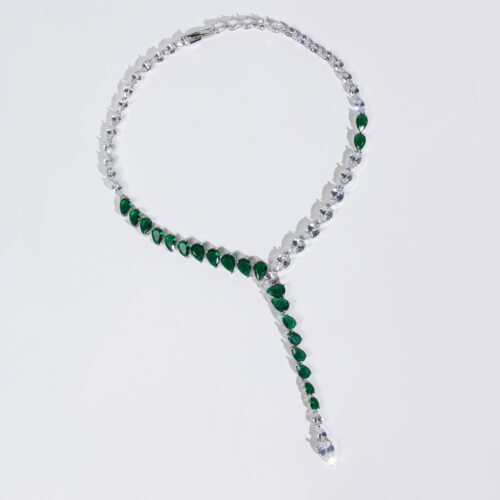 Elegant 4-Piece Zircon Bridal Jewelry Set – Necklace, Earrings, Bracelet & Ring