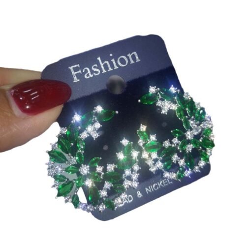 Korean Fashion Exquisite Zircon Flower Earrings — 925 Silver Elegant All‑Match Casual Women’s Jewelry